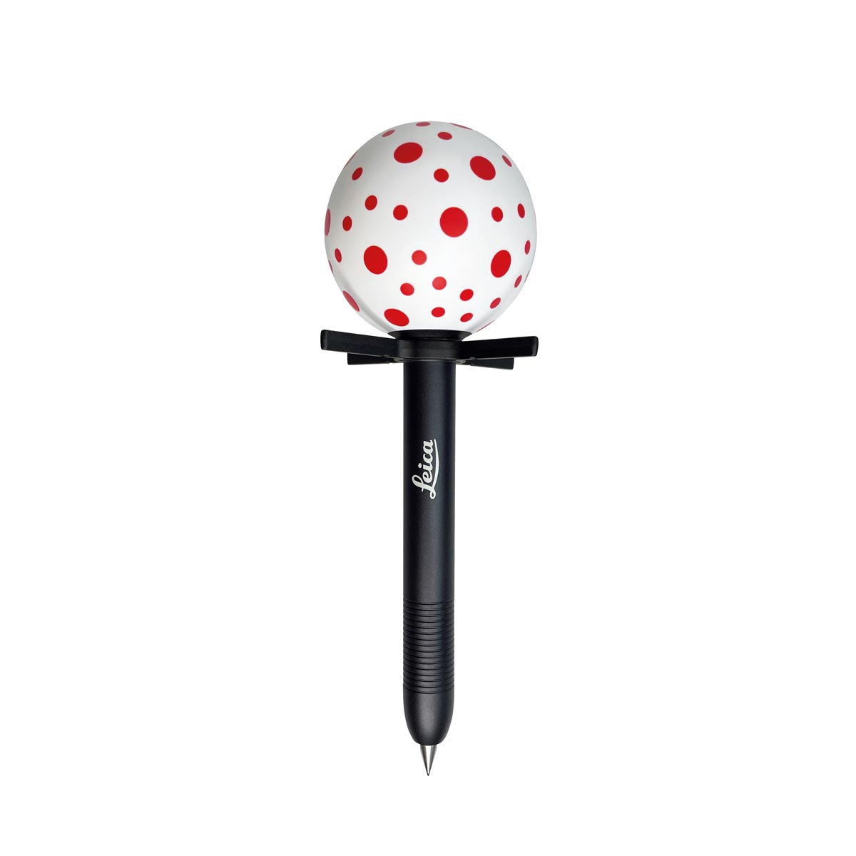 Leica vPole Zielstab mit Neigungsausgleich und Reflektor für automatische Zielerfassung und Höhenerkennung.