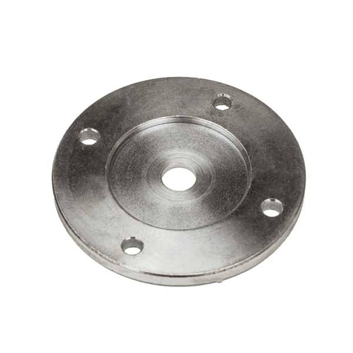Zentrierplatte mit Zentrierung Ø 33mm Stahl, galvanisch verzinkt, magnetisch - 60 x 4 mm