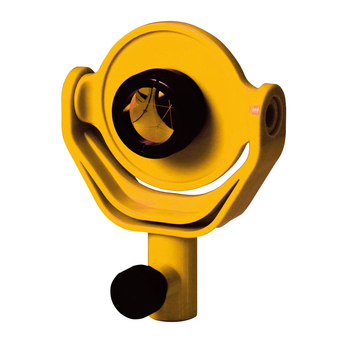 Gelbes, kupferbeschichtetes Miniprisma 25mm von proNIVO mit Leica-Anschluss für präzises Monitoring.