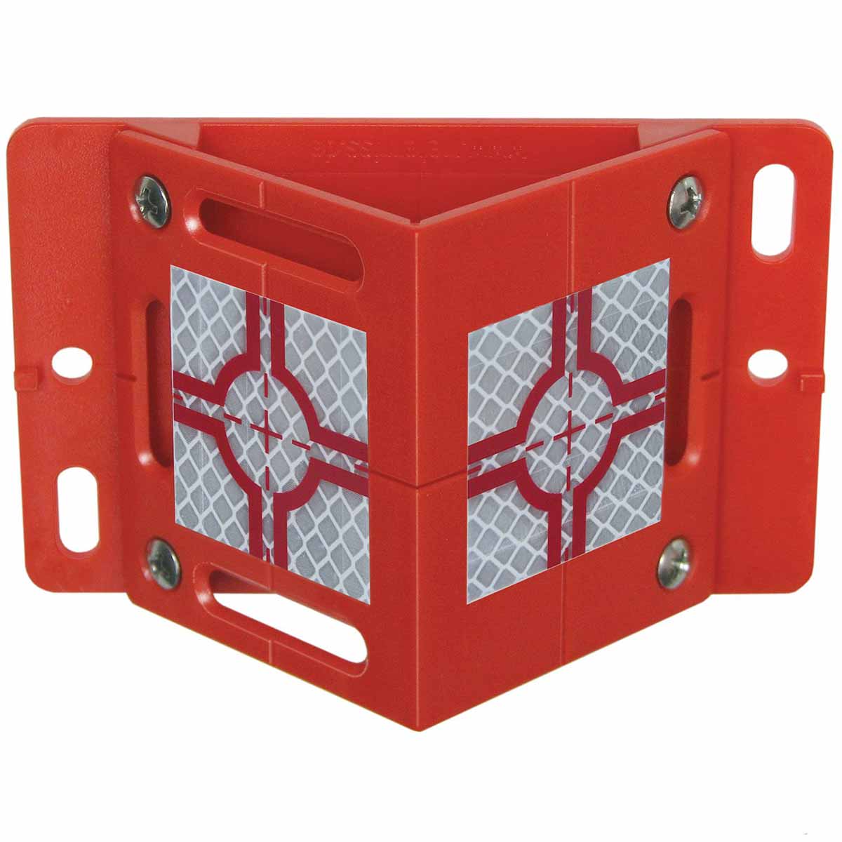 Trägerplatte mit Winkel und Reflexzielmarken RSAK80, rot, von Rothbucher Systeme