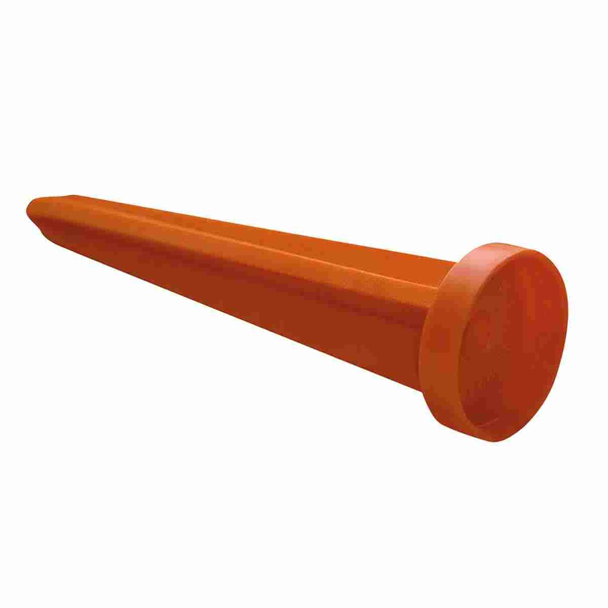 Plastikkegel, Länge: 120 mm - mit Rand, orange, Aufschrift: Messpunkt