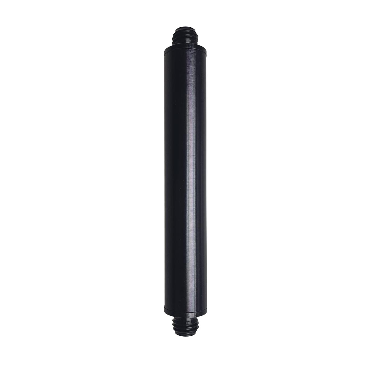 Schwarzer Höhenausgleichsadapter 150 mm mit 5/8-Zoll-Gewinde an beiden Enden.