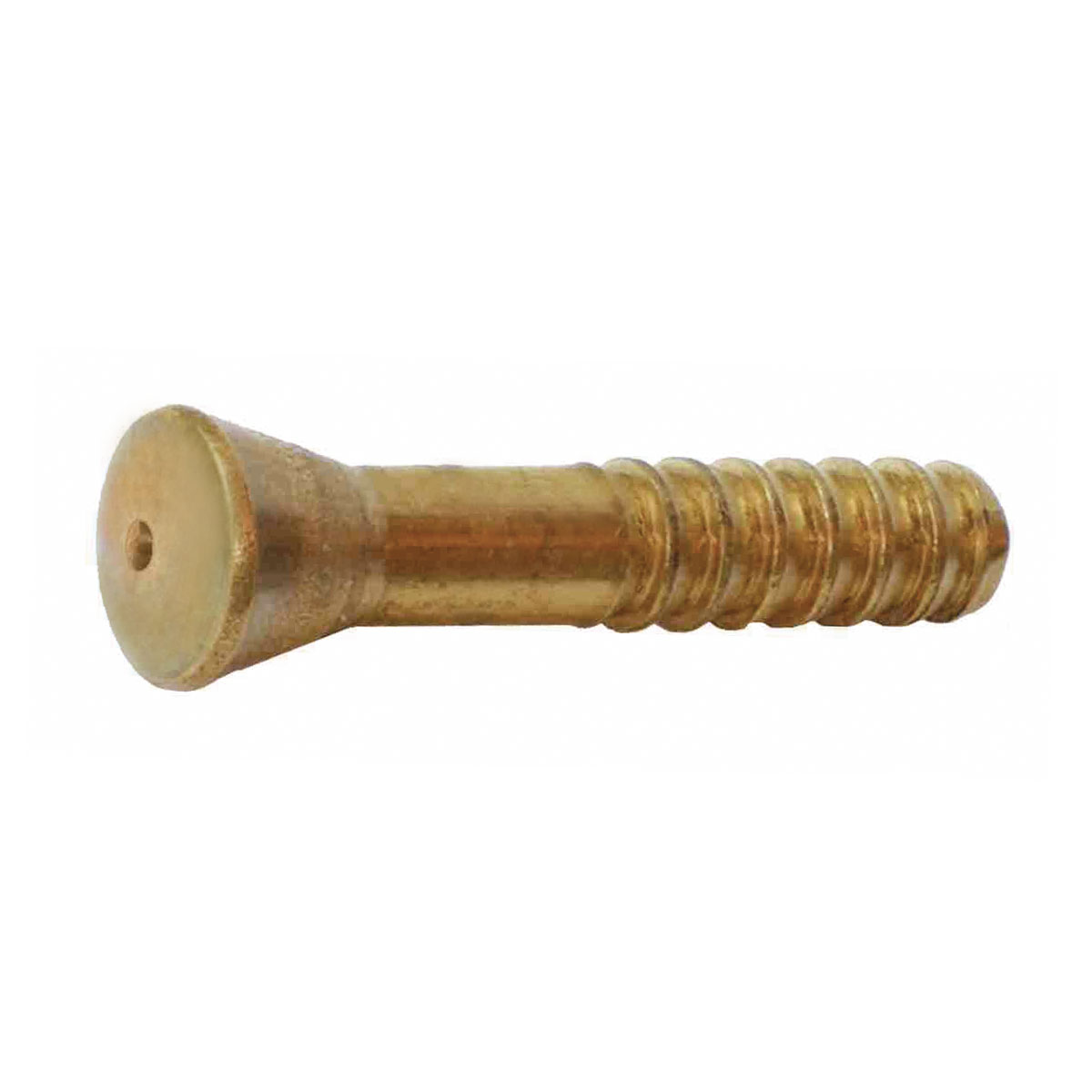 Mauerbolzen aus Messing, Länge 76 mm, Kopf-Ø 22 mm, mit Zentrierung