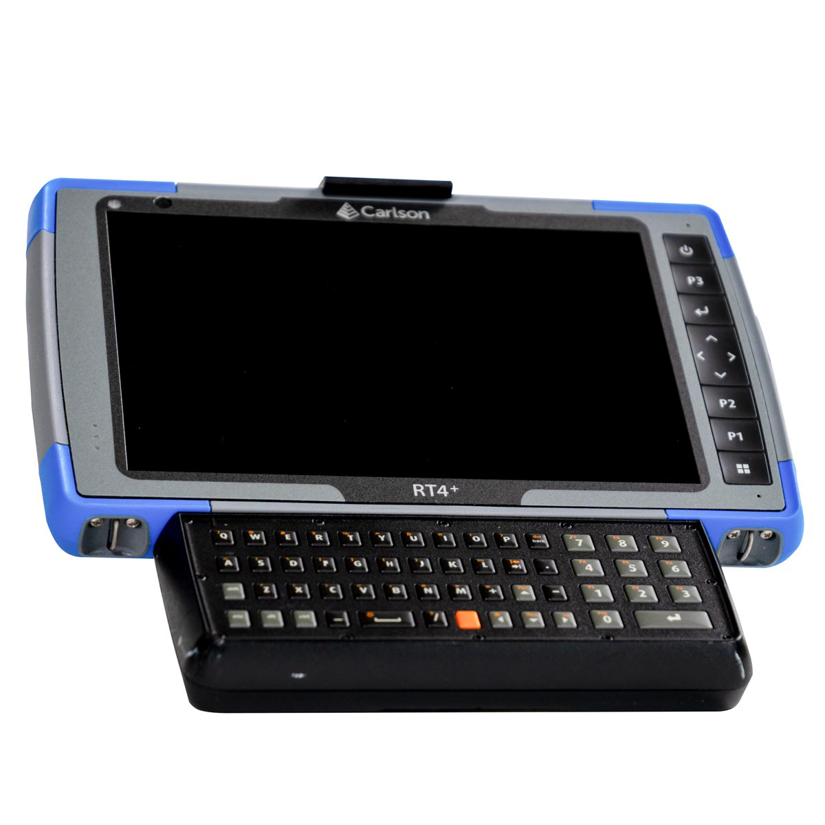 Robustes Carlson RT4+ Outdoor Tablet angeschlossen an eine externe, andockbare Tastatur.