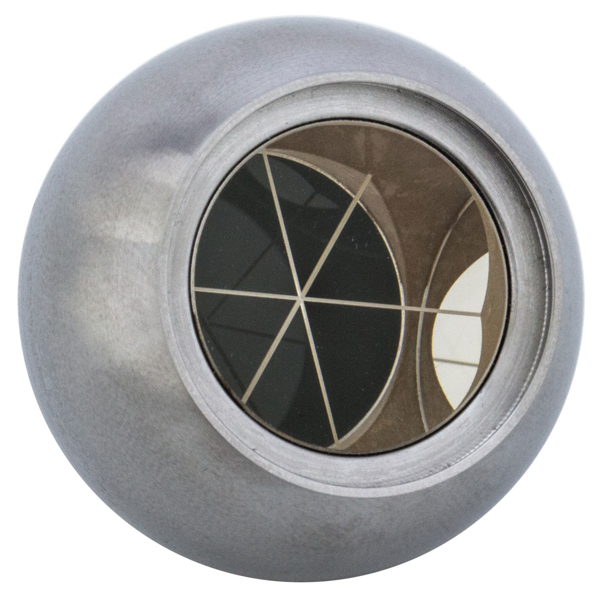 Kugelprisma, Durchmesser 30 mm, mit rückseitigem M6-Innengewinde aus Edelstahl