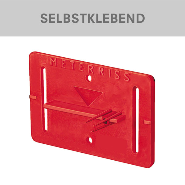 Meterriss-Plakette RS21 - Selbstklebend - Rot - Rothbucher System 