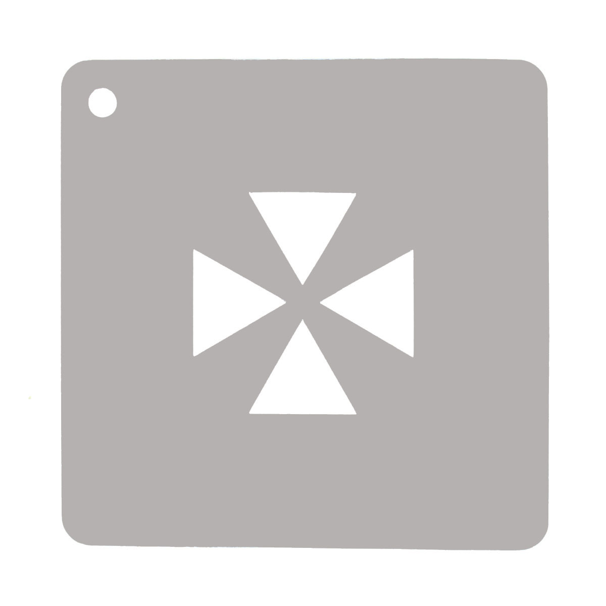 Markierschablone aus Zinkblech, 0,3 mm Symbol "Zielmarke" Bildgröße 80x80 mm