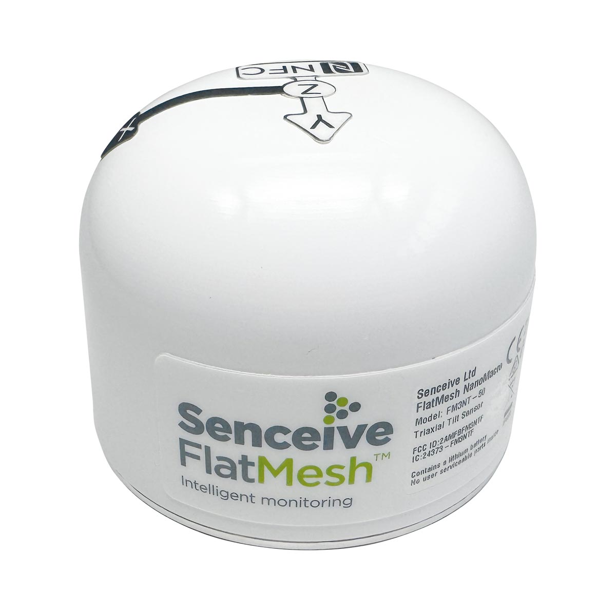 Detailansicht des Nano-Sensors von Senceive. Kleinster Neigungssensor für das FlatMesh Monitoring-Netzwerk.