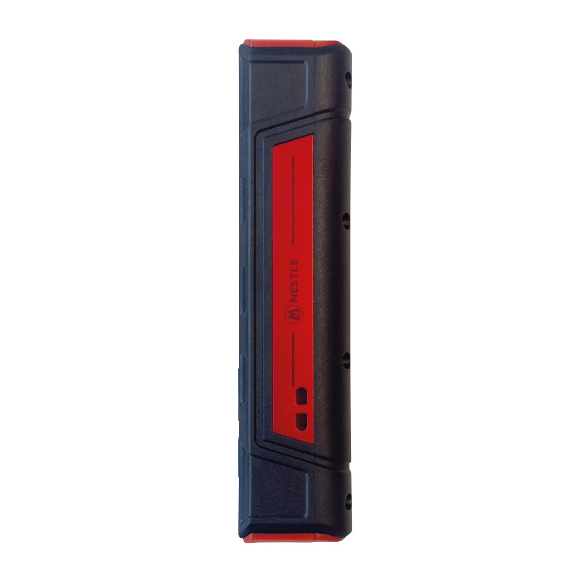 Schlanke Seitenansicht des robusten Nestle NDL-120C Laser Distanzmessers, ideal als Disto Alternative für Profis.