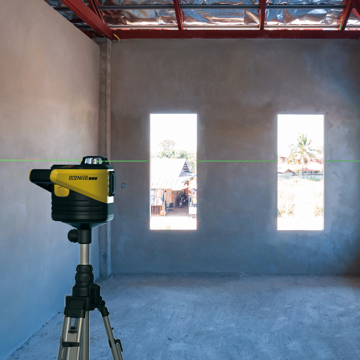 Rotationslaser PNHLG horizontal mit Pendel mit grünem Strahl