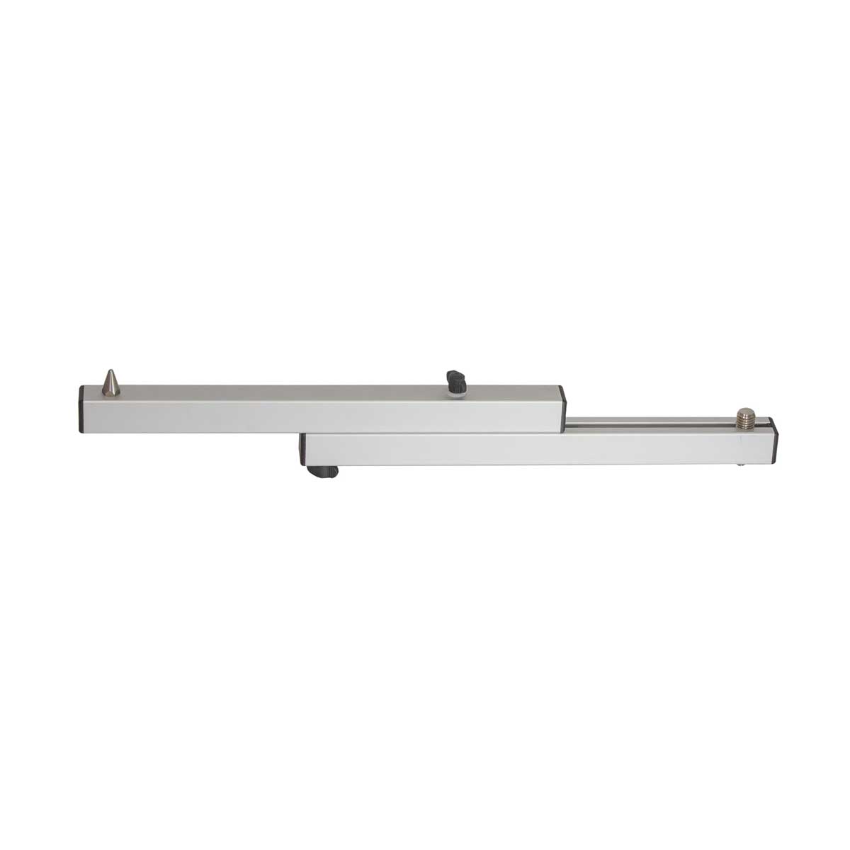 Ausziehbarer Aluminium-Ausleger für die Kanalhöhenbestimmung mit Spitze und 5/8-Zoll-Gewinde.