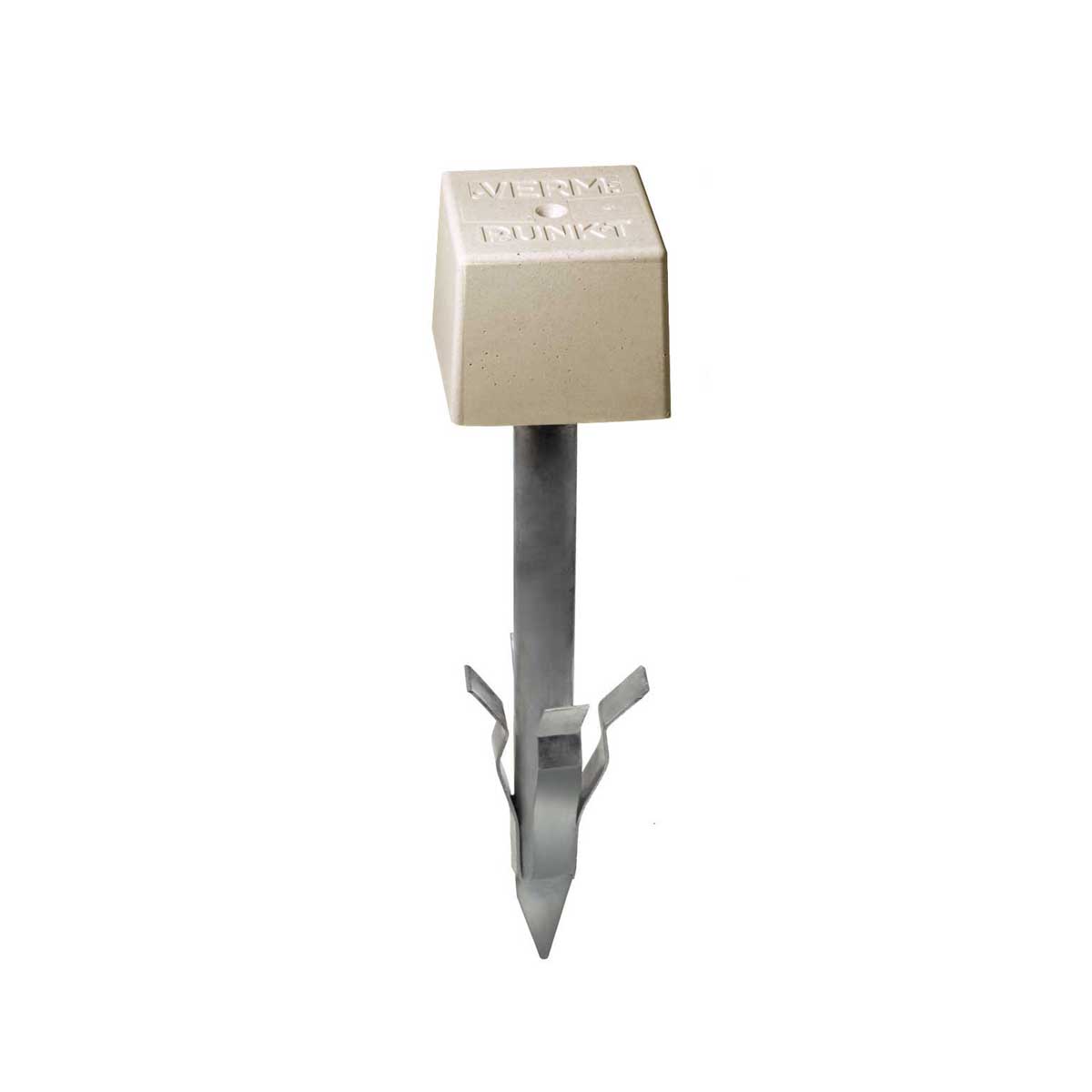 Rohrmarken 1"",feste Spitze, weiß, Verm.Punkt Kopfgr. 90x90x80 mm, Länge 400 mm