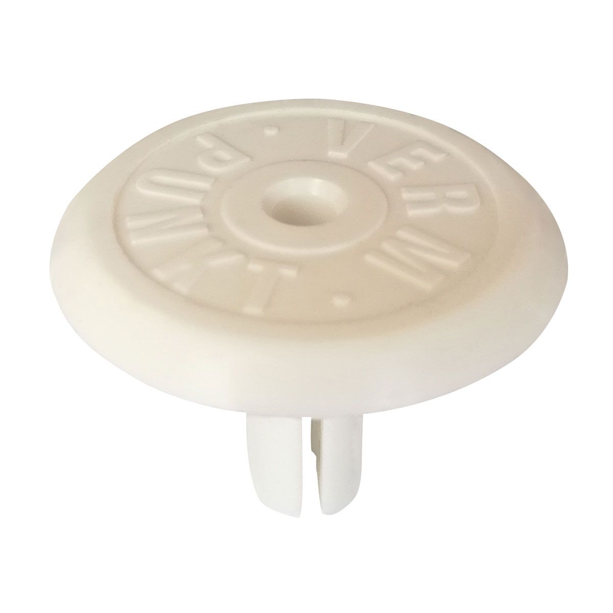Abschlussplatten aus Polyamid 1/2", Ø 60 mm "Verm. Punkt" - weiß