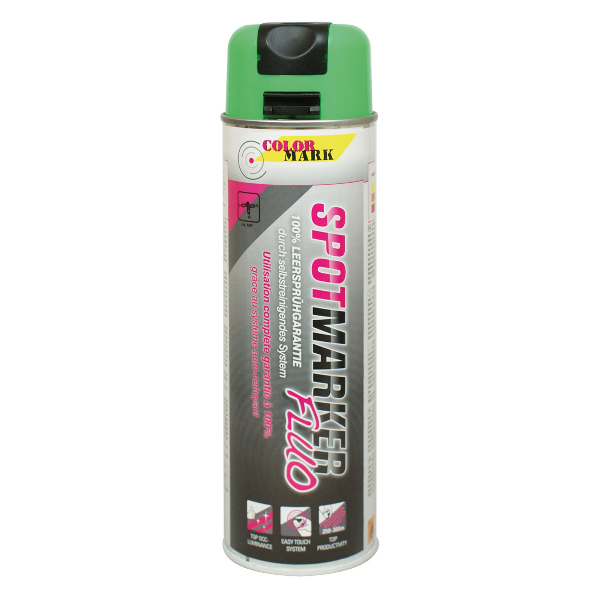 Markierfarbe - Colormark - Spotmarker FLUO leuchtgrün, mit Sicherheitskappe, 500 ml