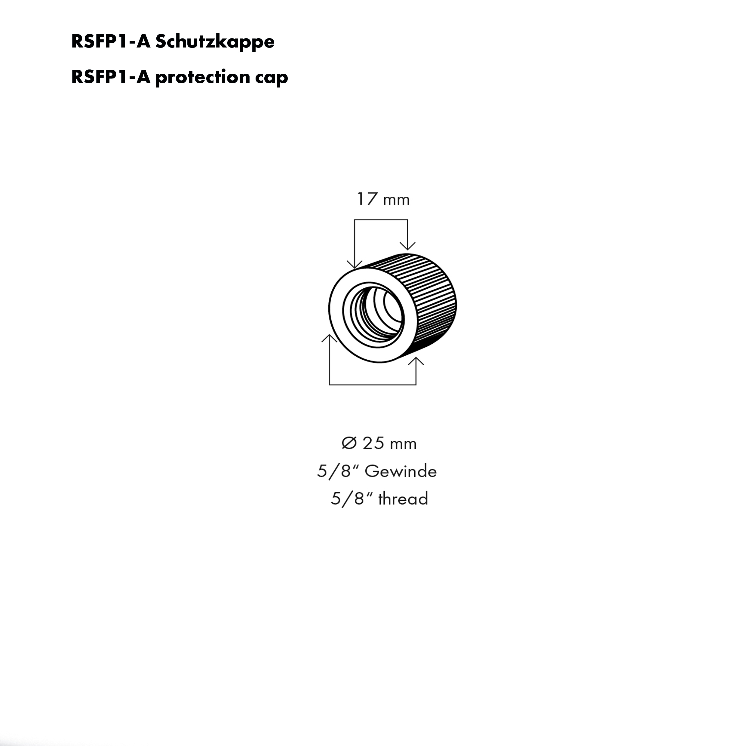 Alukappe zu Messpunkt- Alu-Platte RSFP1 