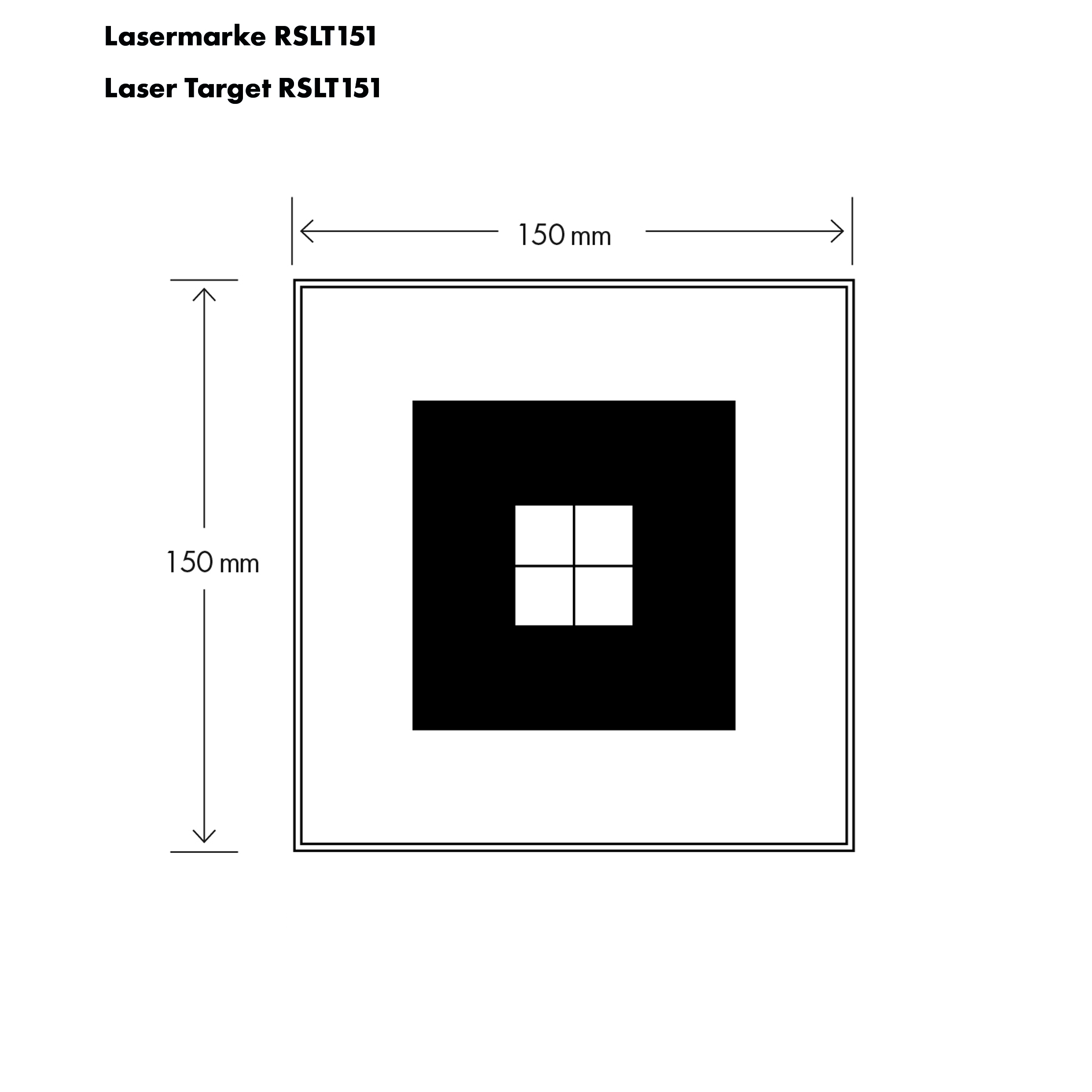 Laser-Marken RSLT151 150x150 mm selbstklebend