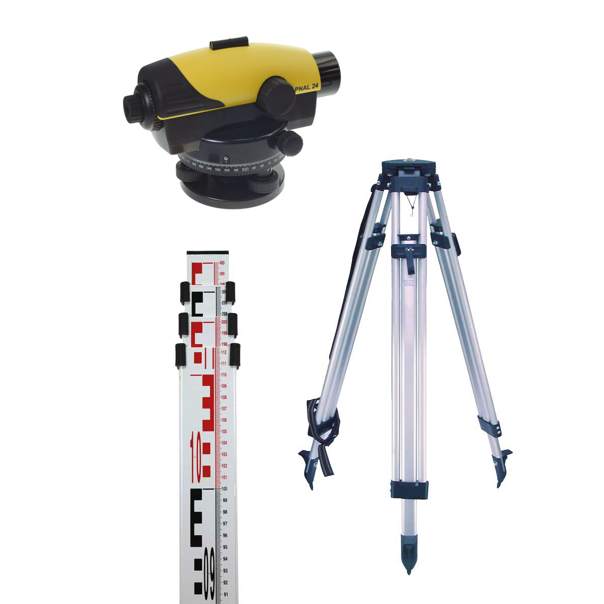 Nivelliergerät–Set PNAL24 mit Stativ & Latte von proNIVO Nivelliergerät–Set PNAL24 mit Stativ & Latte von proNIVO