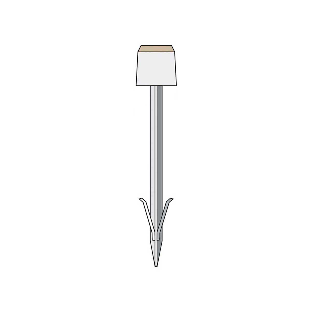 T-Marken, weiß, Grenzpunkt Kopfgr. 90x90x80 mm, Länge 500 mm