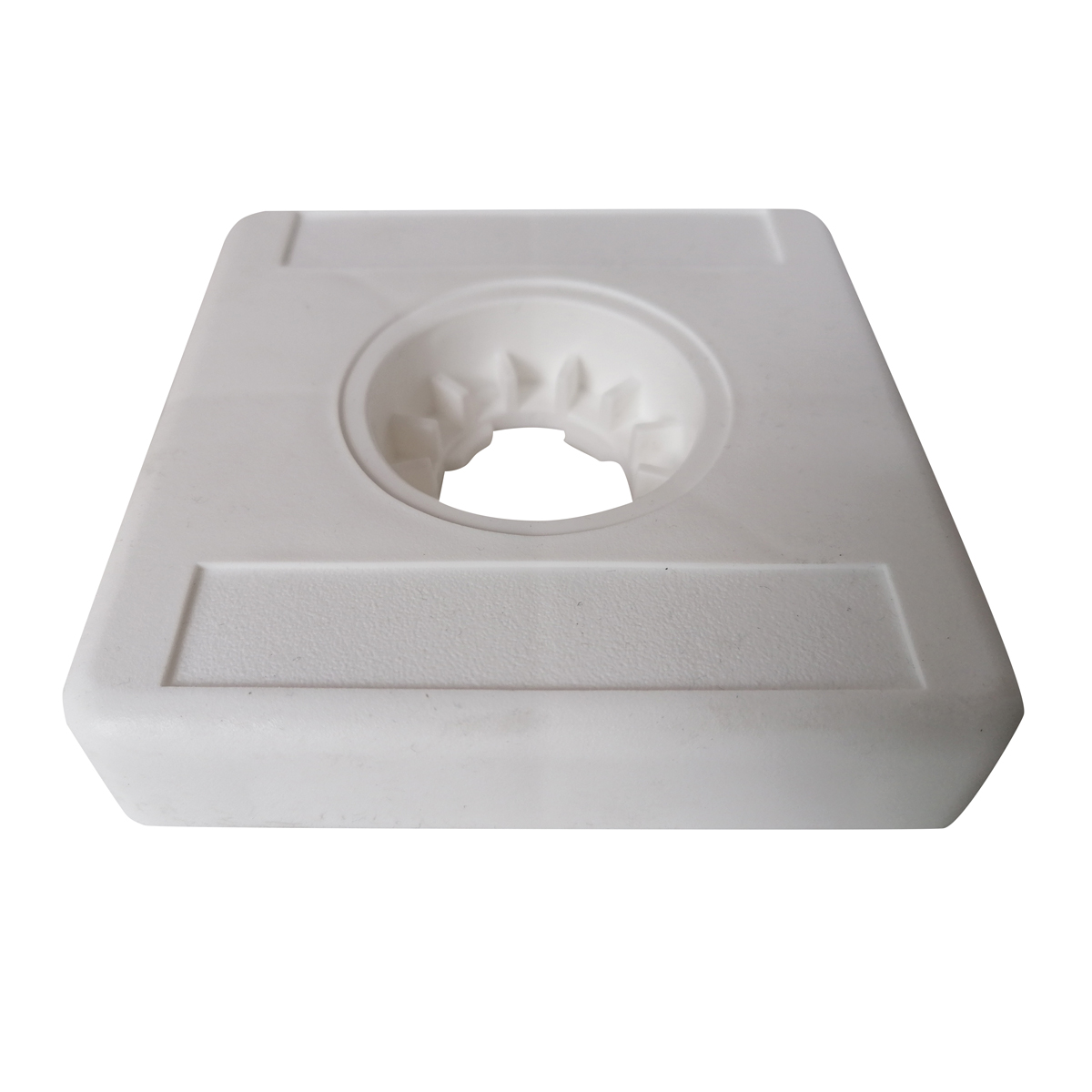 Kunststoffmarken Vario Light, weiß Kopfgröße 100x100x20 mm ohne Aufschrift