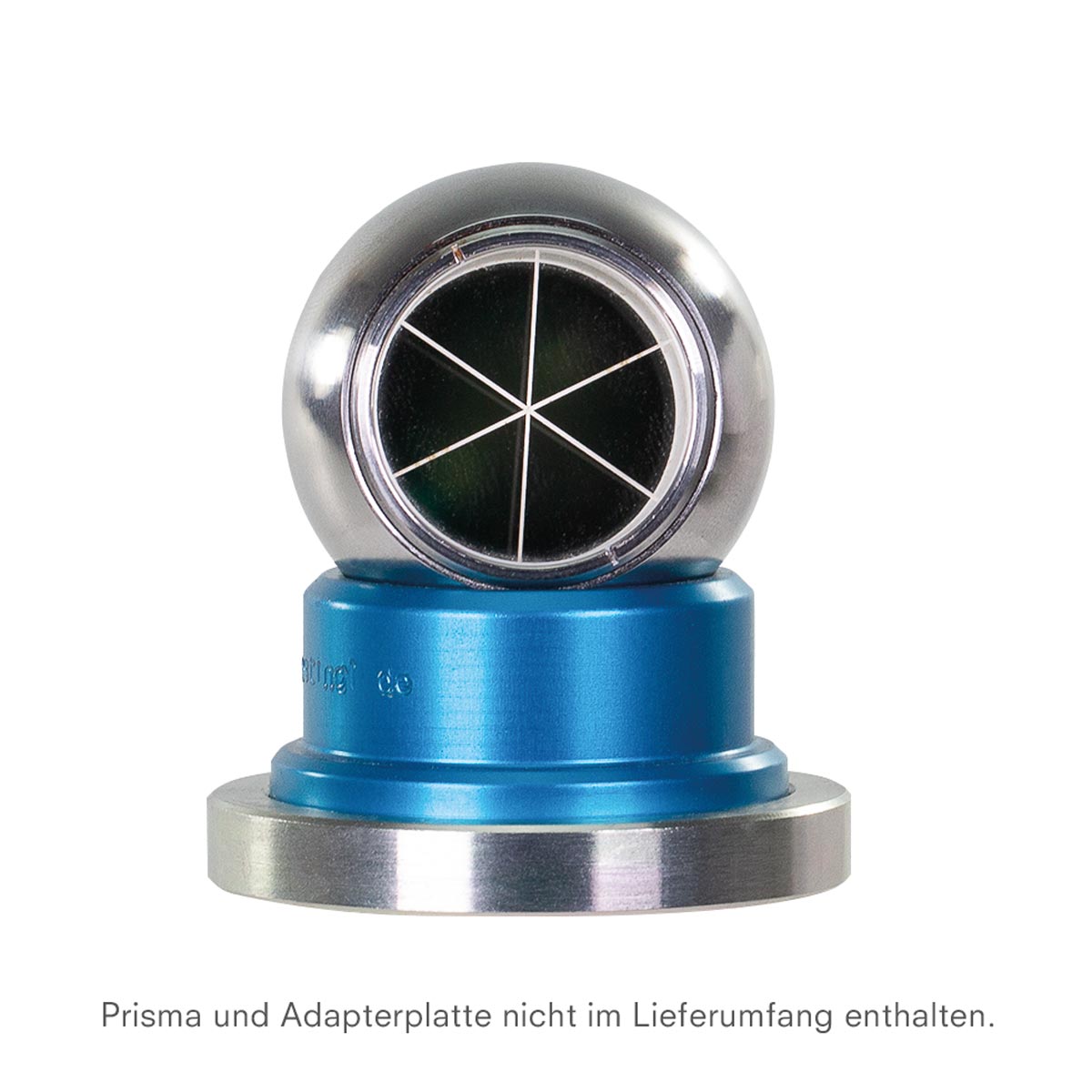 Kugelprisma-Halterung, 1,5 Zoll Kugelprisma-Halterung in Blau-Silber, Kleinteil mit Ringabdeckung, geeignet für optische Kugelprismen, klare Sicht auf die Bauteile