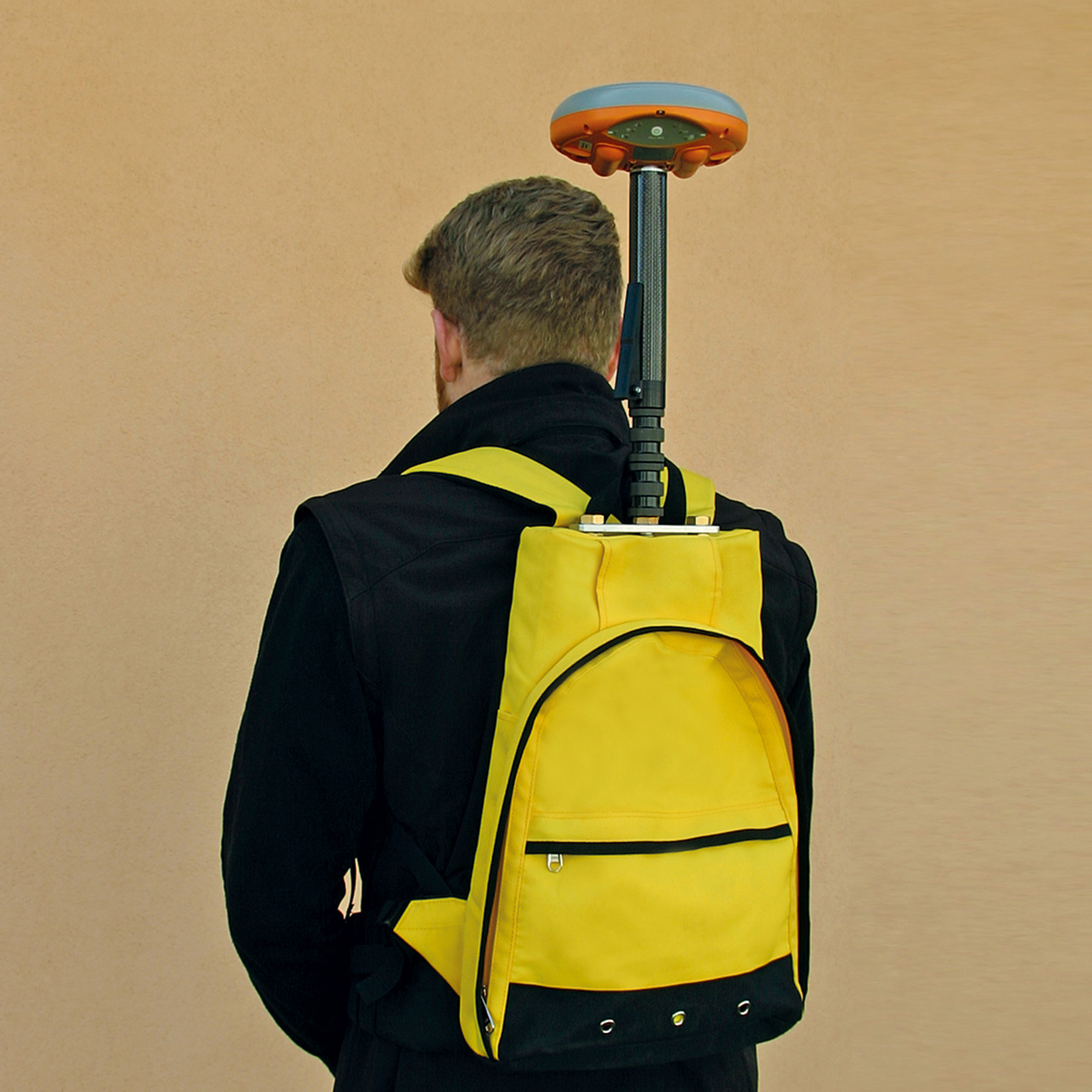 GPS Rucksack mit 5/8 Zoll-Gewinde – gelb, aus Nylon 900D von proNIVO