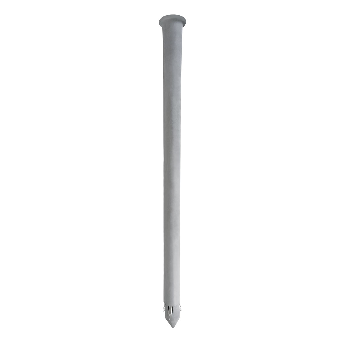 Feuerverzinkter Vario-Schaft Plus 1/2" 400 mm mit Kragen oben und Spitze mit Austreibankern.