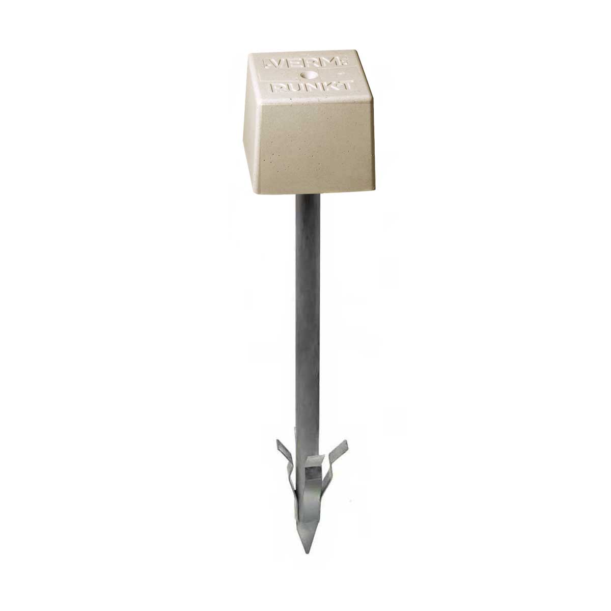 Rohrmarken, feste Spitze, weiß, Verm.Punkt Kopfgr. 100x100x90 mm, Länge 600 mm