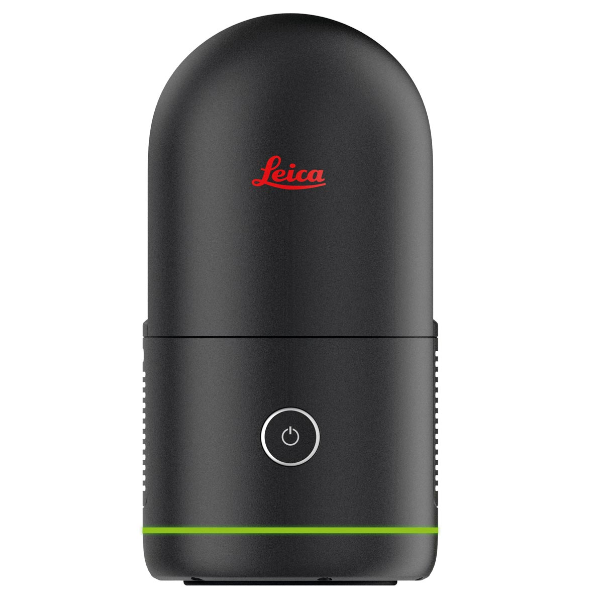 Der kompakte, schwarze Leica BLK360 G2 Laserscanner für schnelle 3D-Datenerfassung.