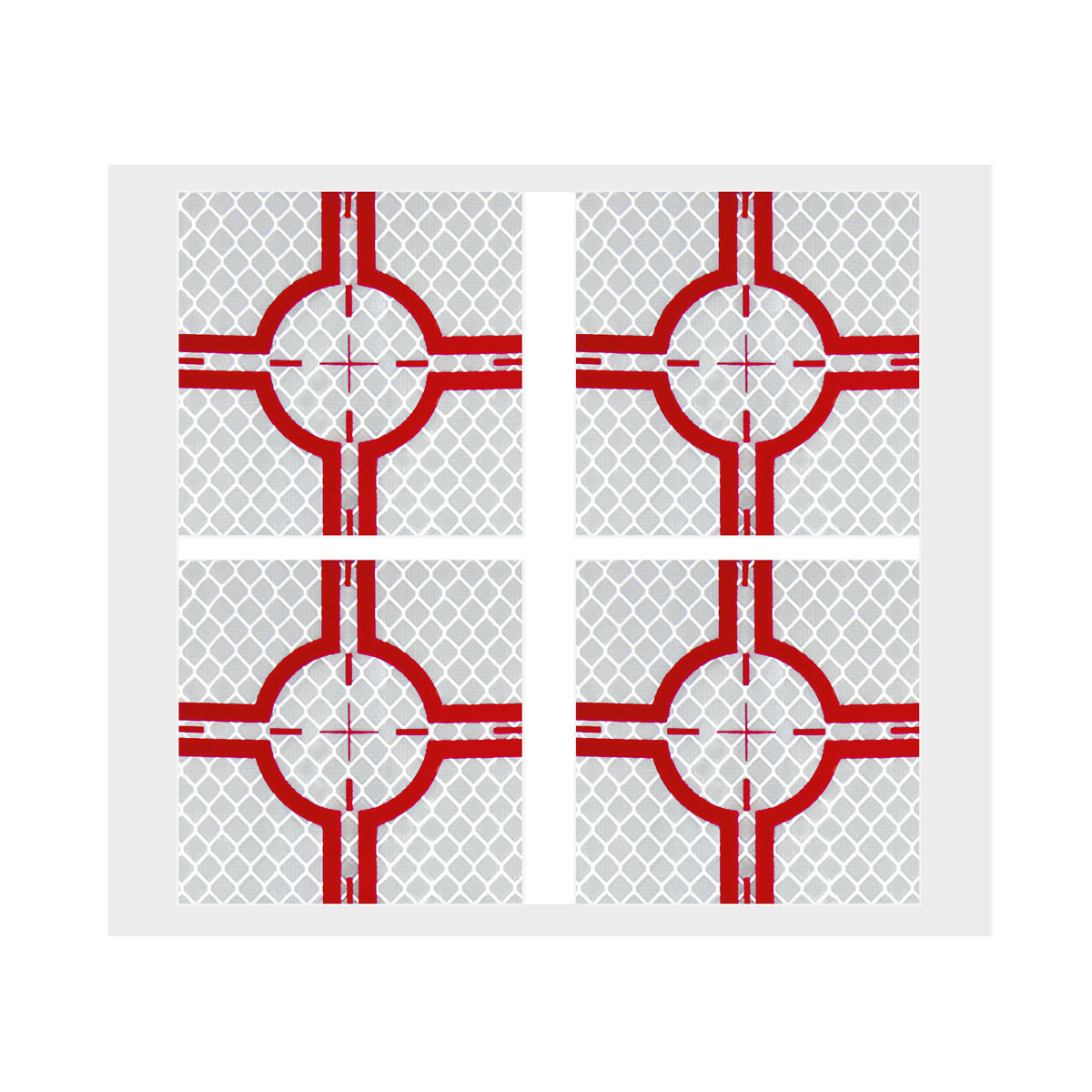 Reflexzielmarken - selbstklebend - RSZ6 60 x 60 mm auf Folie Zielweite ca. 120 m