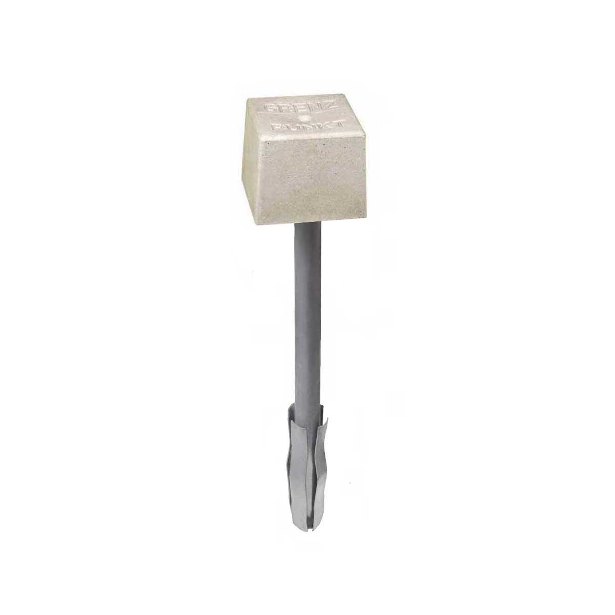 Rohrmarken, ohne Spitze, weiß, Grenzpunkt Kopfgr. 100x100x90 mm, Länge 500 mm