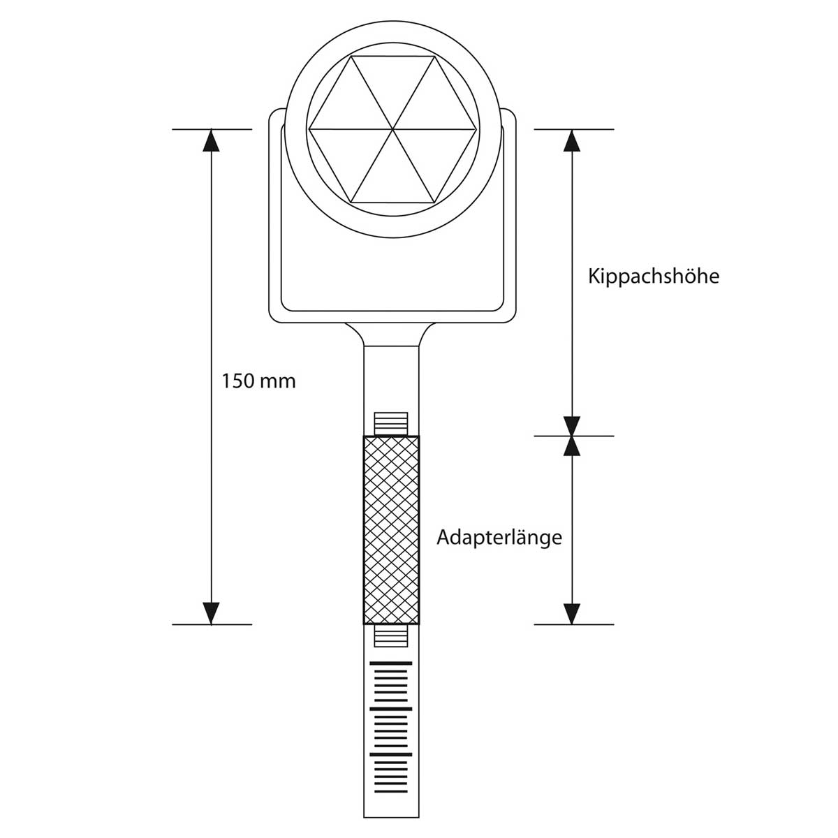 Adapter mit Leica-Anschluss für Prismen - Edelstahl
