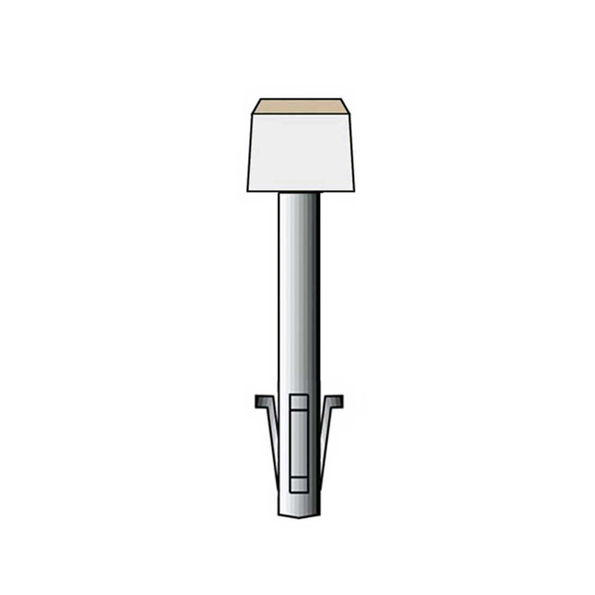 Rohrmarken 1",lose PA-Sp., weiß, Strichkreuz Kopfgr. 90x90x80 mm, Länge 400 mm