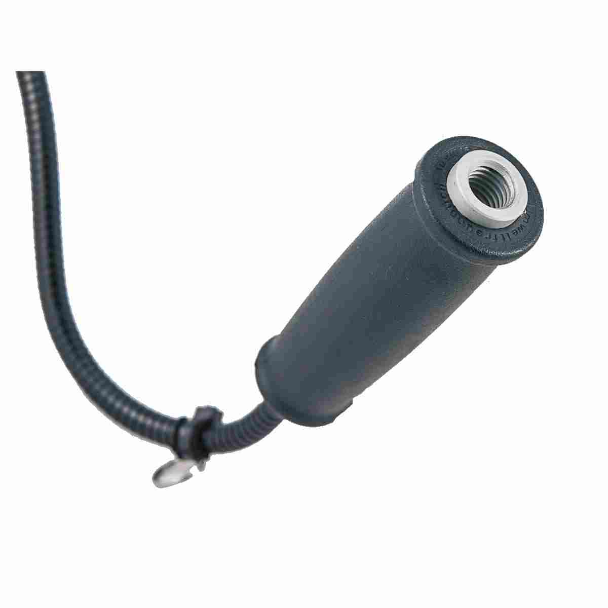 Schwarzer Griff des Schwanenhalses mit 5/8-Zoll-Innengewinde.