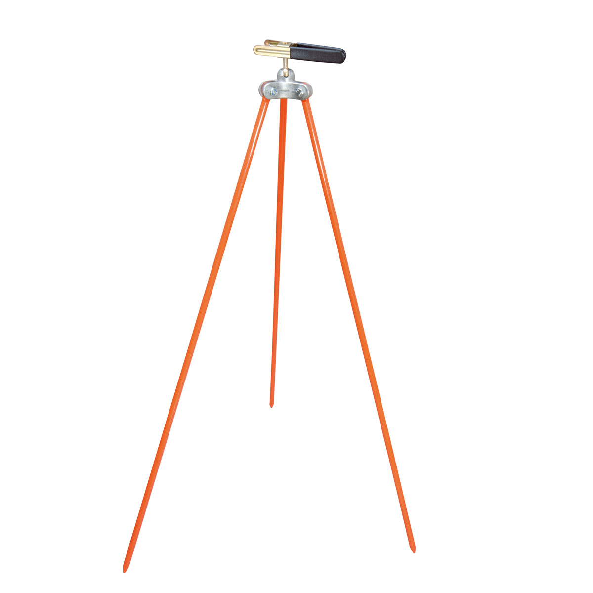 Fluchtstab-Stativ 100 cm mit orangen Beinen Ø 12 mm und federndem Klemmbügel.