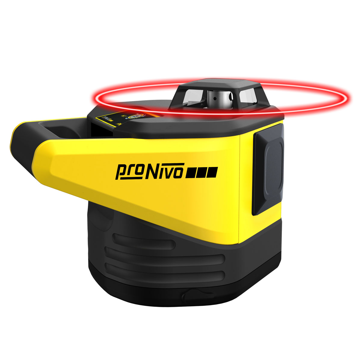 proNIVO Rotationslaser PNHLR mit rotem rotierendem Laserstrahl.