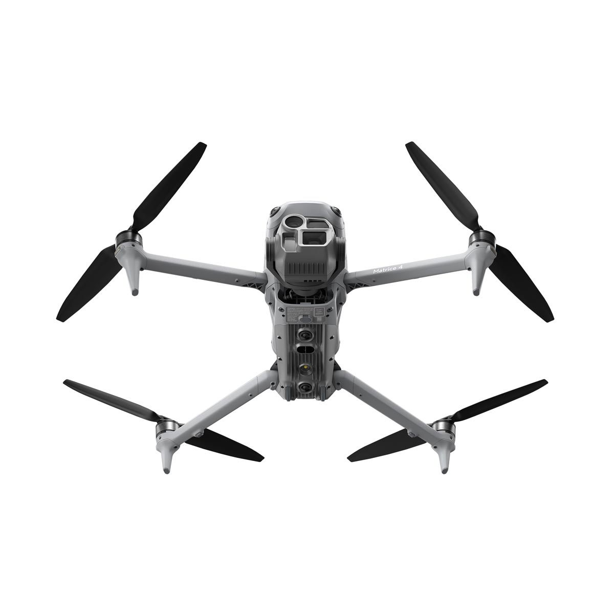 Frontansicht der DJI Matrice 4E mit geöffneten Rotoren