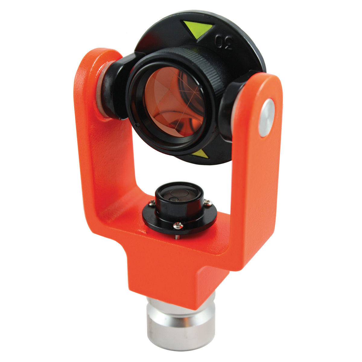 Miniprisma mit mittiger Libelle und 5/8"-Gewinde und Absteckspitze