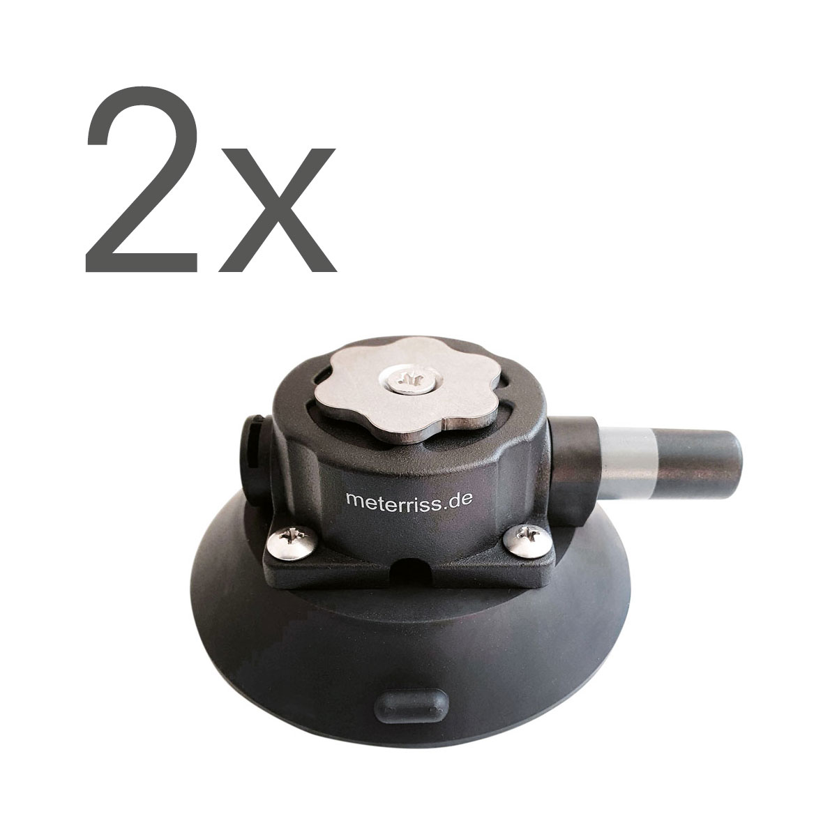 Zwei Fixpunkte (Boden- oder Wandmarken) mit Justiermöglichkeit, enthalten im Kofferset Scannermarken von Rothbucher.