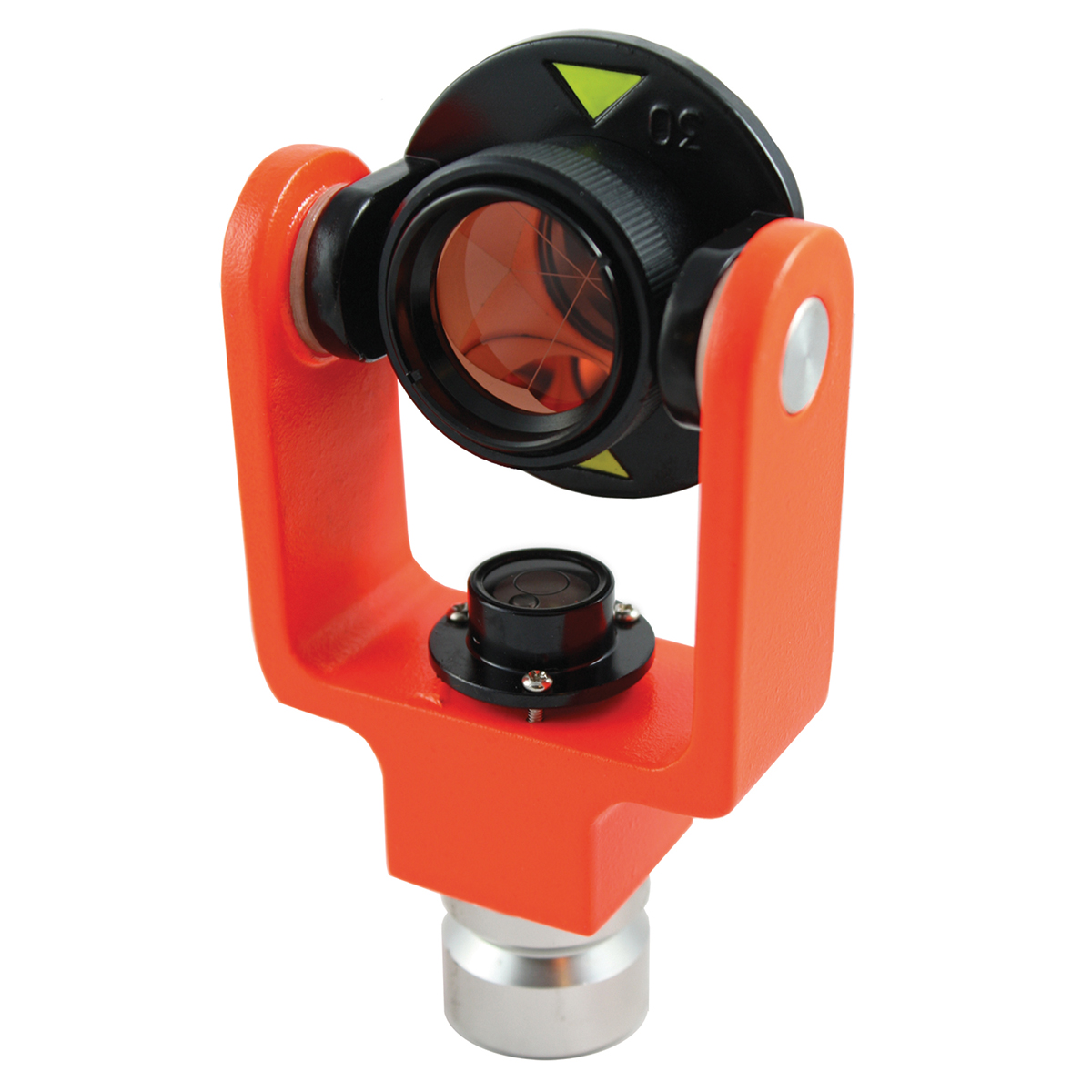 Mini-Prisma, orange mit mittiger Libelle Offset 0 oder - 30 mm
