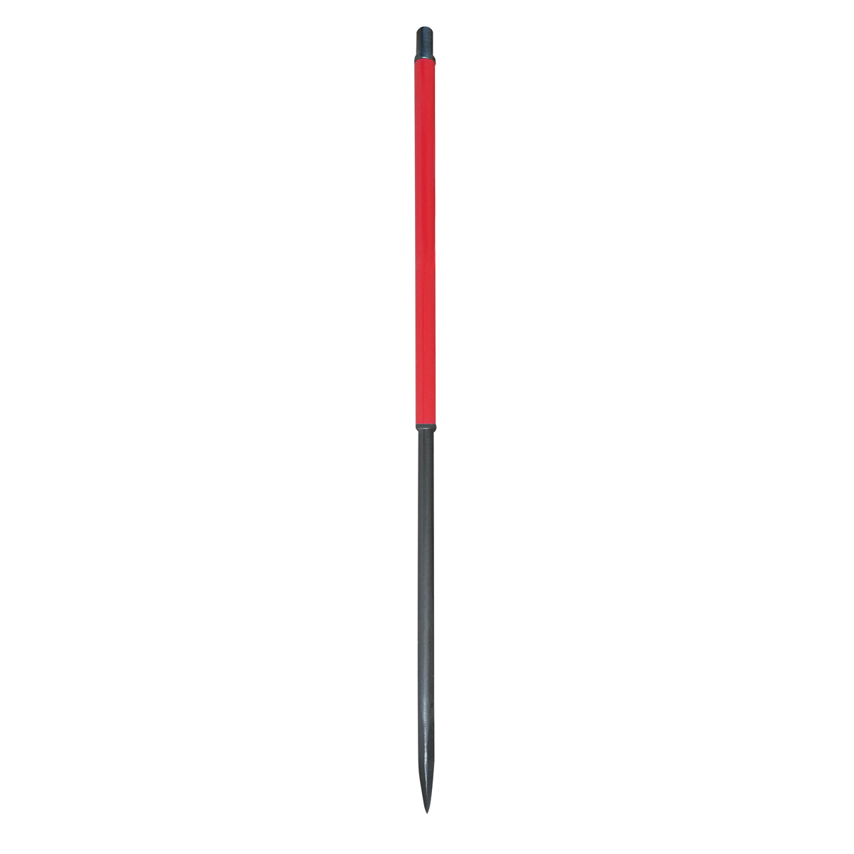 Vorschlagstange 120 cm, Ø 26 mm, mit roter Kunststoffummantelung und Rundspitze.