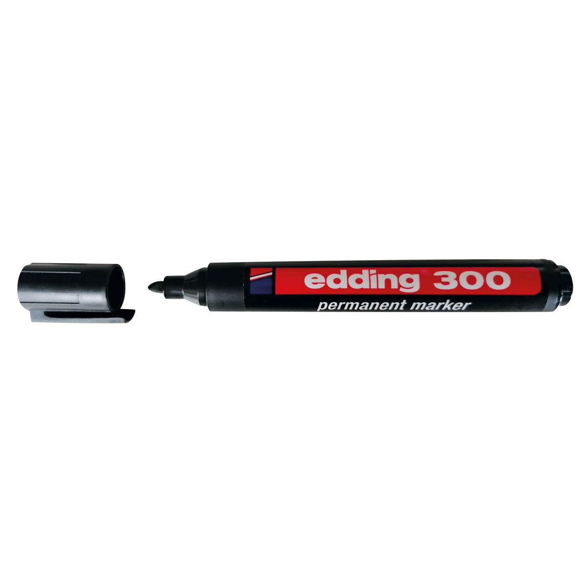 Permanentmarker Edding 300, schwarz Rundspitze 1,5 - 3 mm, Kunststoffgehäuse