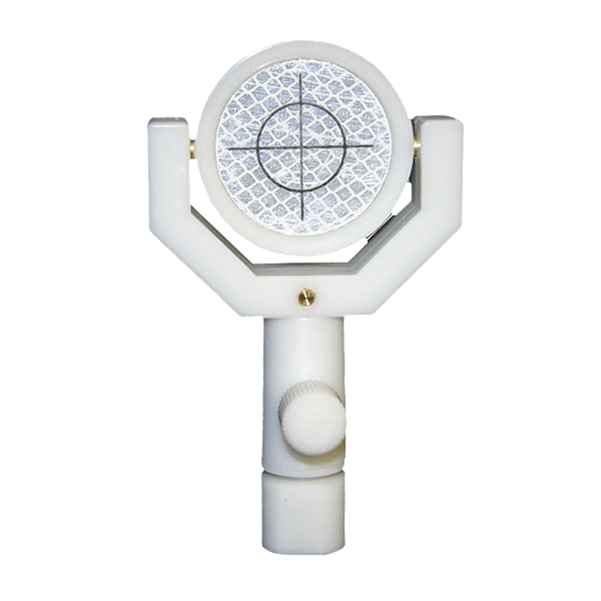 Mini-Reflektor mit Kreuz und Zentrierloch, weiß