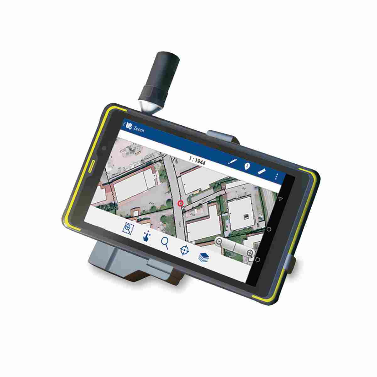 Halterung Qpad X8 mit 5/8 Zoll Innengewinde zum Aufschrauben auf GPS Stab
