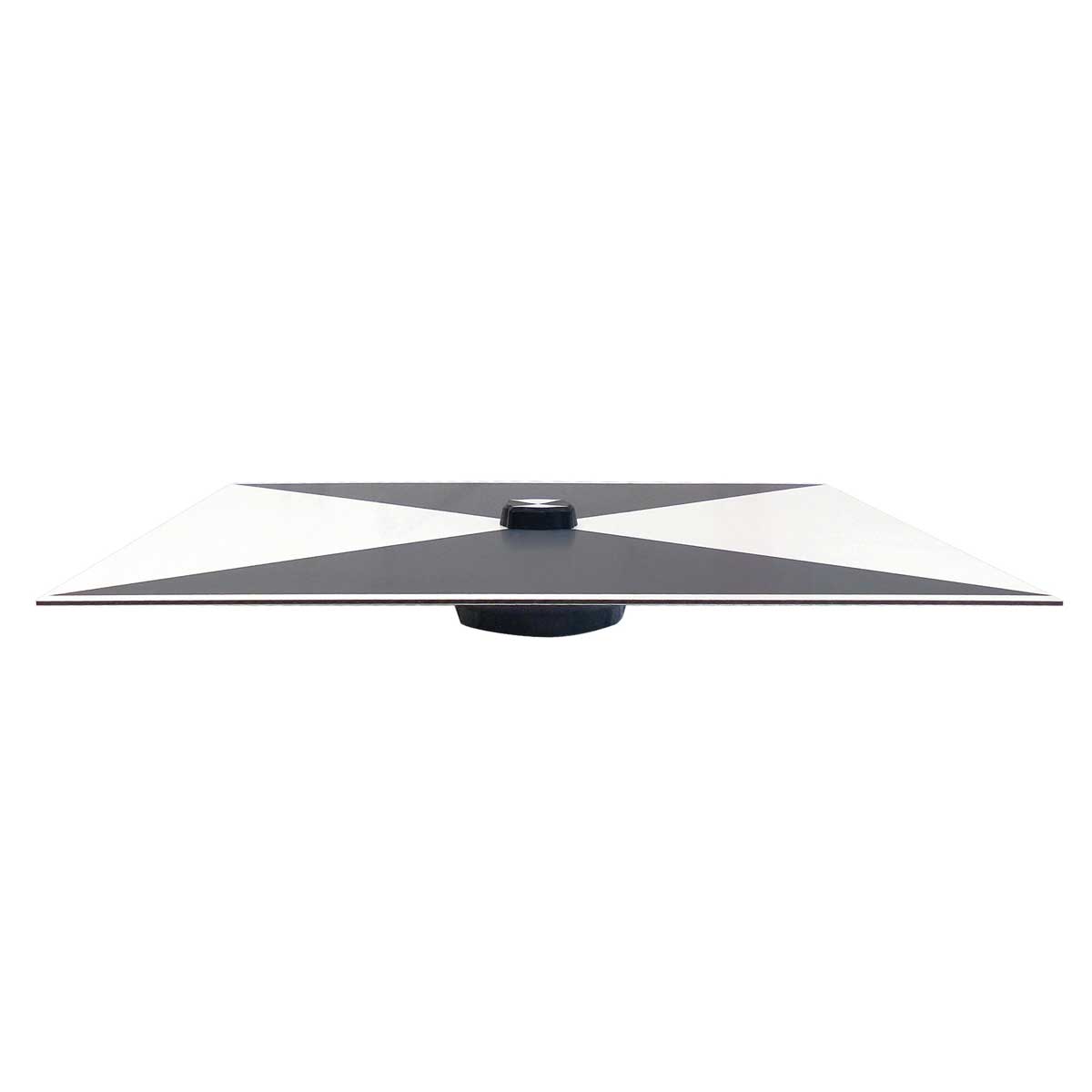 Magnetische Scanner- und Drohnenmarke RSL-X94M in Seitenansicht mit schwarz-weißem Zielmuster.