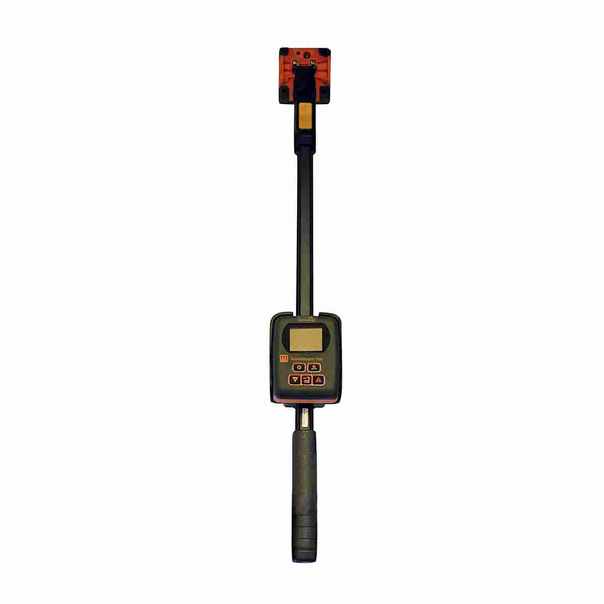 Protimeter Feuchtigkeitsmesser Reachmaster Pro mit Teleskopstab, Bedieneinheit und orangem Sensorkopf.