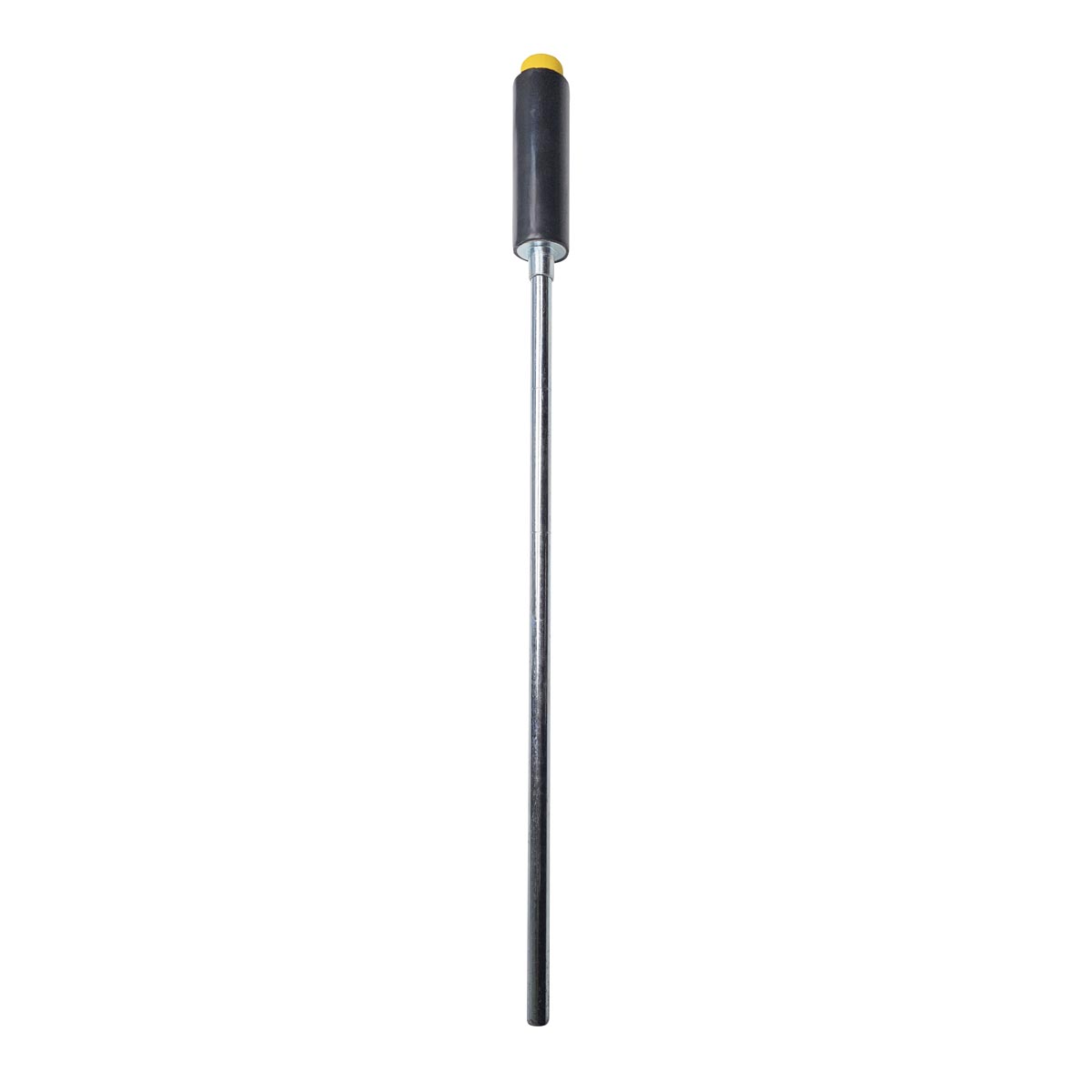 Verzinktes Austreibwerkzeug Ø 14 mm für Vario Plus mit schwarzem Griff und gelber Schlagkappe.