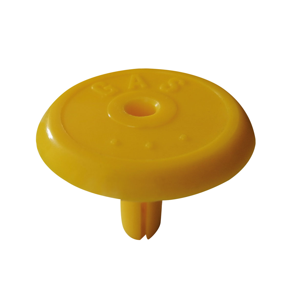Abschlußplatten aus Polyamid 1/2", Ø 60 mm " Gas " gelb