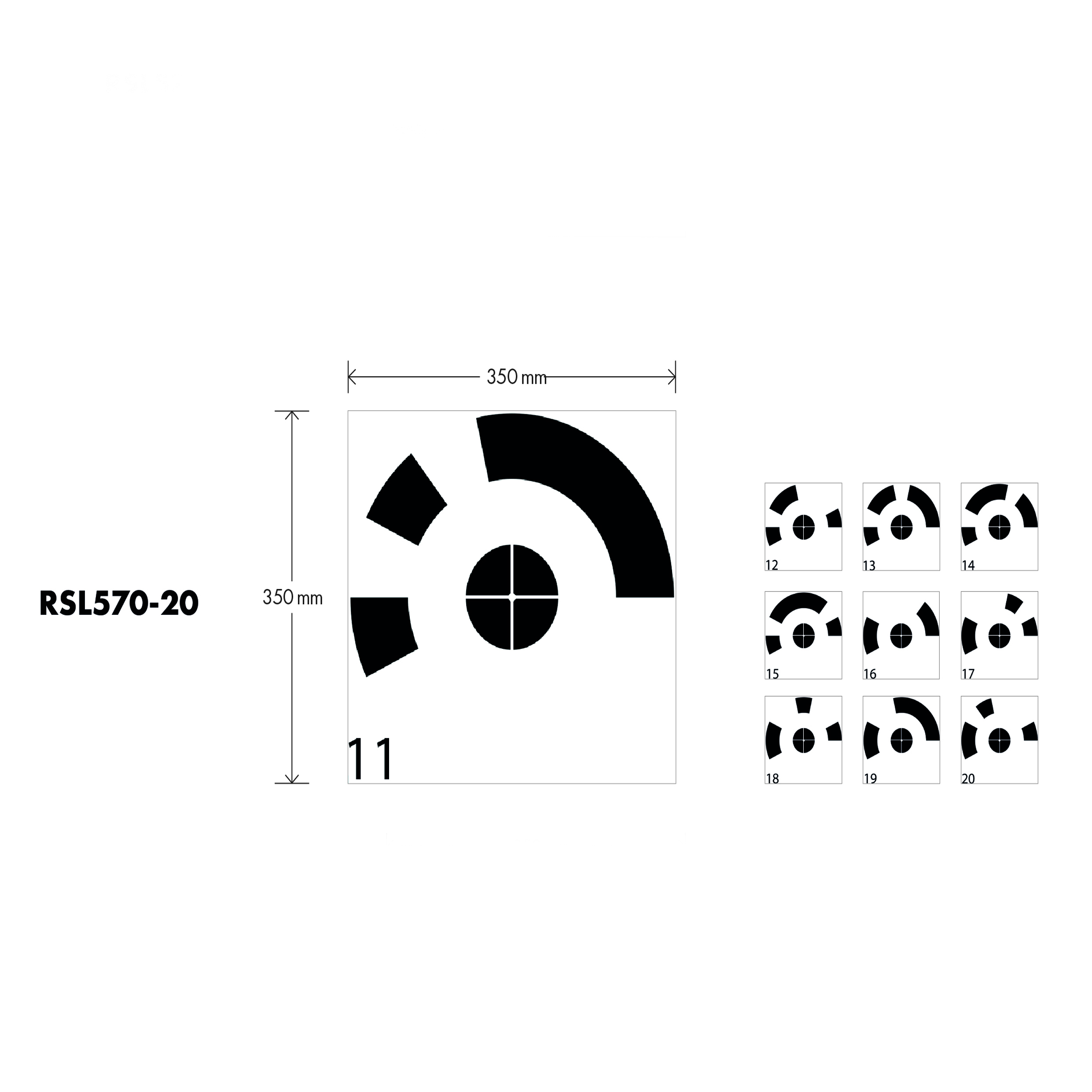 Drohnenbodenmarke RSL570-20 mit Nummerierung von Rothbucher Systeme