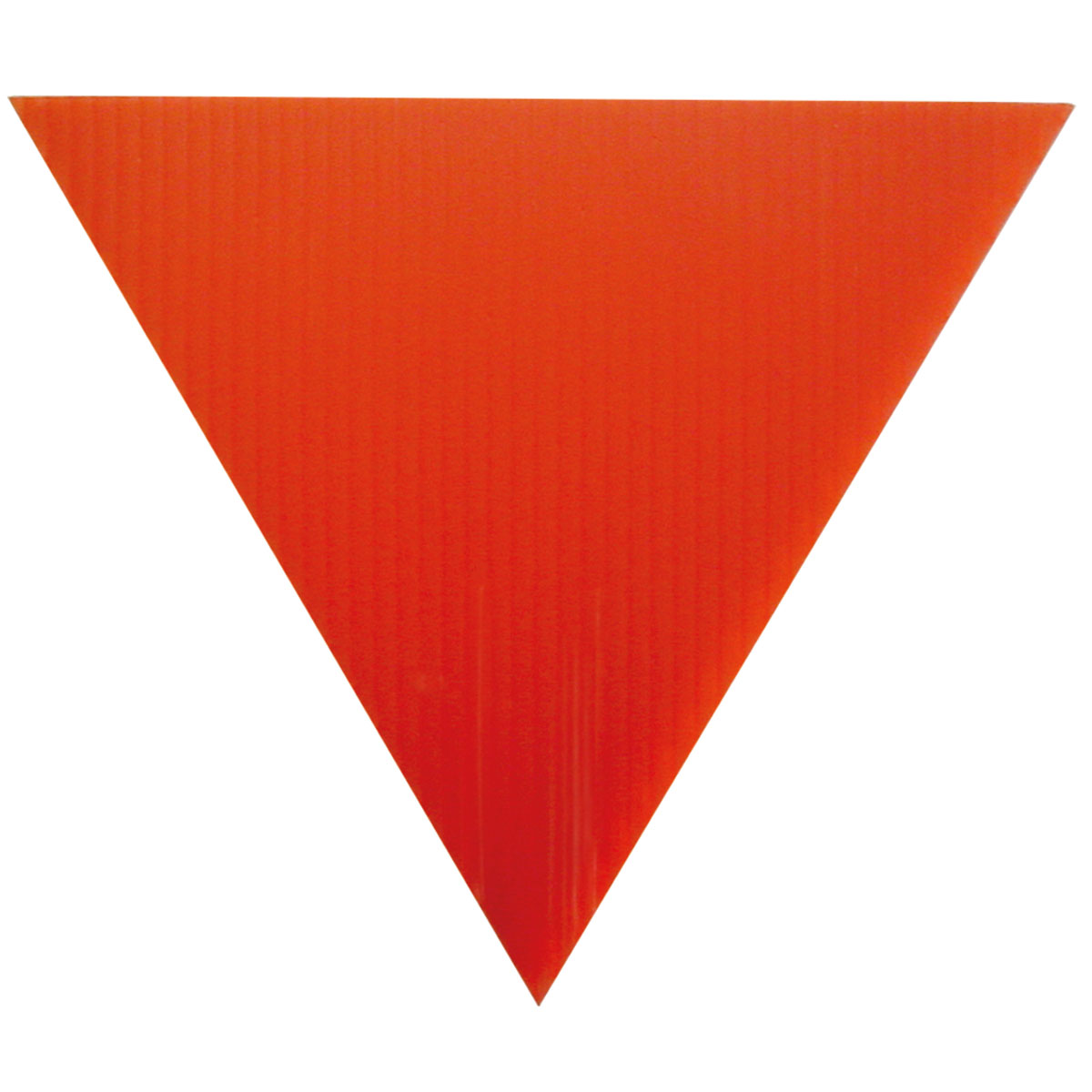 Rotes Signaldreieck aus Kunststoff 150 x 150 x 150 mm, Stärke 3 mm.