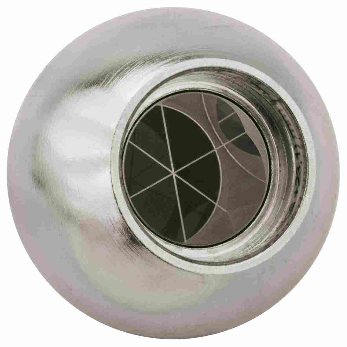 Kugelprisma, Durchmesser 30 mm, mit rückseitigem M6-Innengewinde, aus verzinkter Stahl